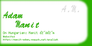 adam manit business card